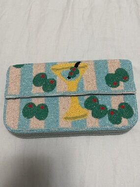 Beaded Bag - Olive & Martini Clutch